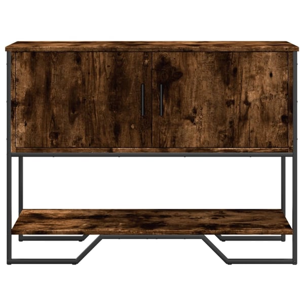 vidaXL Konsollbord røkt eik 100x35x74,5 cm konstruert tre