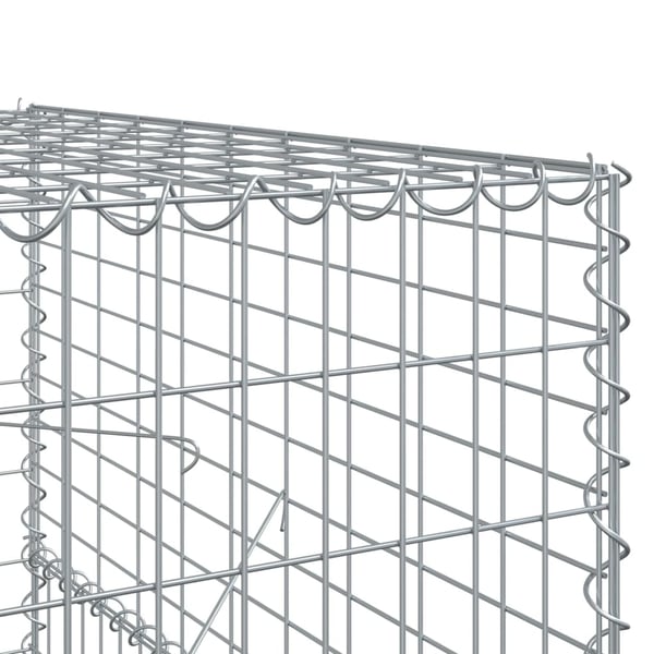vidaXL Gabionkurv med deksel 500x100x150 cm galvanisert jern