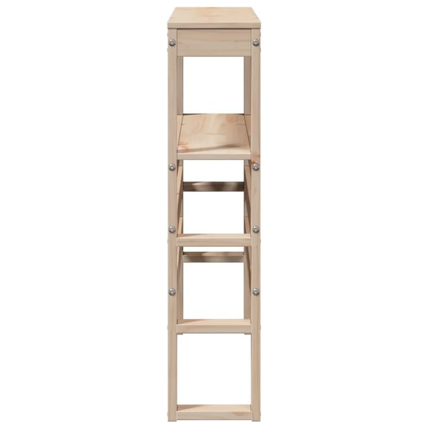 vidaXL Hodegavl med hyller 90 cm heltre furu