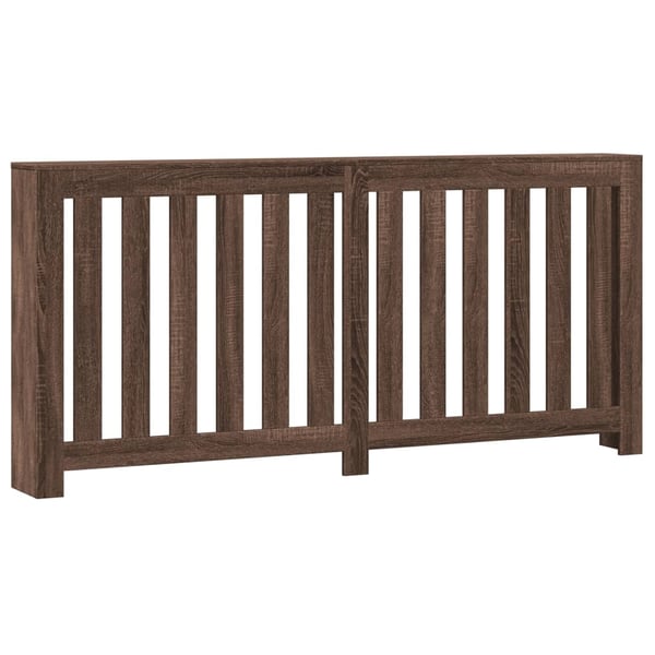 vidaXL Radiatordeksel brun eik 175x20x82 cm konstruert tre