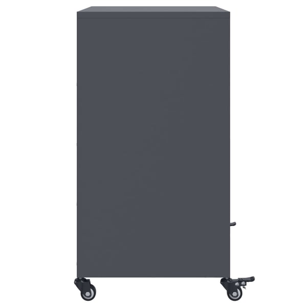 vidaXL skab 68x39x72 cm stål antracitgrå
