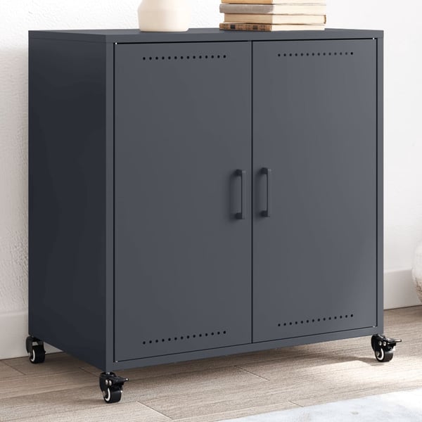 vidaXL skab 68x39x72 cm stål antracitgrå