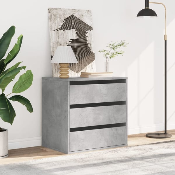 vidaXL Kommode betonggrå 60x41x58 cm konstruert tre