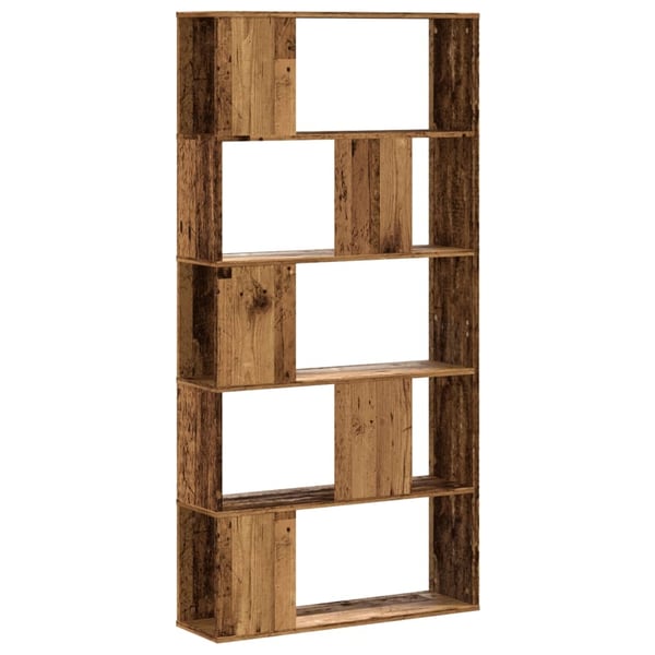 vidaXL Kirjahylly 5 tasoa vanha puu 80,5x23,5x162,5 cm tekninen puu