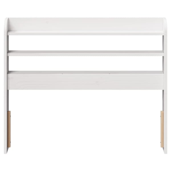 vidaXL Hodegavl med hyller hvit 75 cm heltre furu