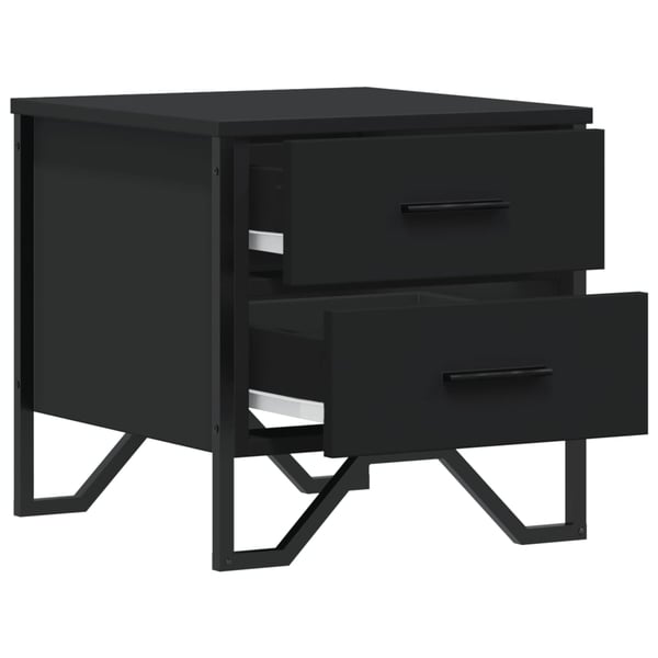 vidaXL Nattbord svart 40x41x40 cm konstruert tre