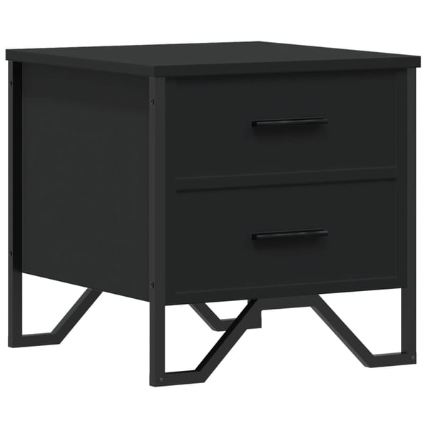 vidaXL Nattbord svart 40x41x40 cm konstruert tre