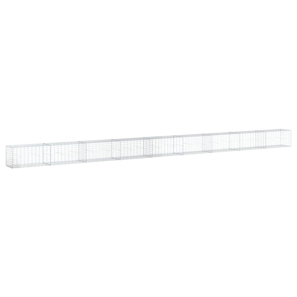 vidaXL Gabionkurv med deksel 900x50x50 cm galvanisert jern