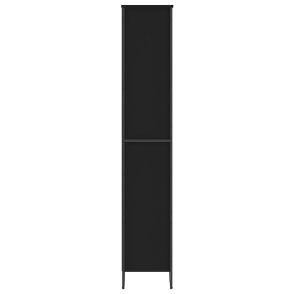 vidaXL Bokhylle svart 80x31x169 cm konstruert tre