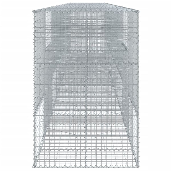 vidaXL Gabionkurv med deksel 900x100x150 cm galvanisert jern
