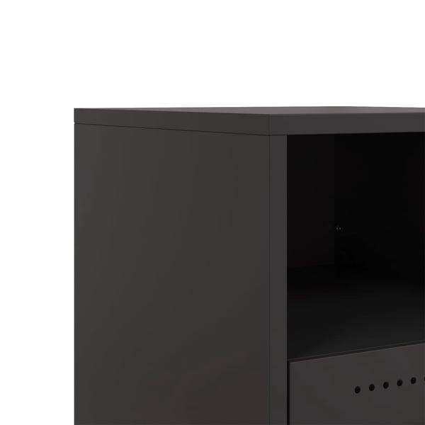 vidaXL sengebord 36x39x43,5 cm stål sort