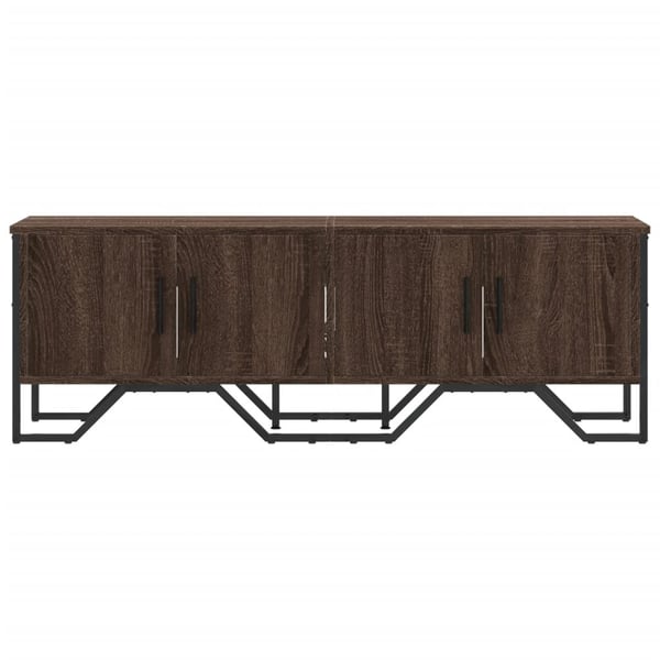 vidaXL TV-benk brun eik 122x34x41 cm konstruert tre