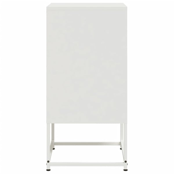 vidaXL Nattbord 2 stk hvit 36x39x78 cm stål