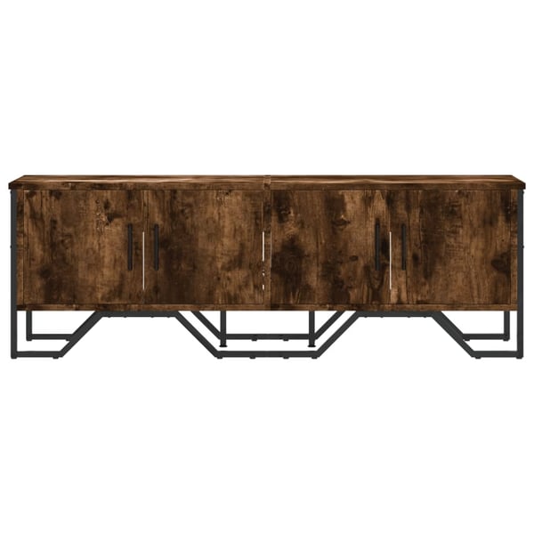 vidaXL tv-bord 122x34x41 cm konstrueret træ røget egetræsfarve