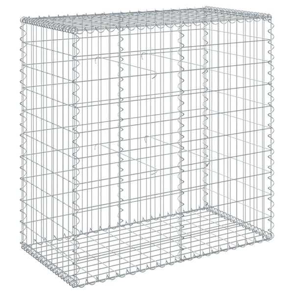 vidaXL Gabionkurv med deksel 100x50x100 cm galvanisert jern