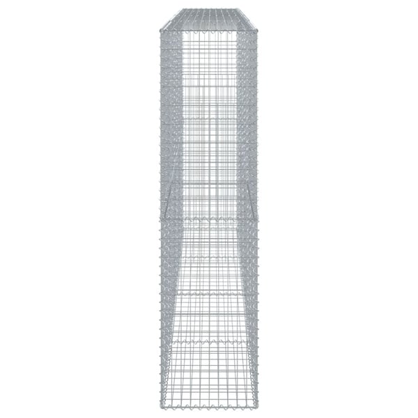 vidaXL Gabionkurv med deksel 400x50x200 cm galvanisert jern
