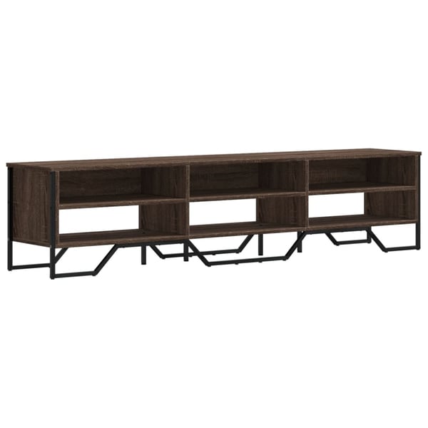 vidaXL tv-bord 180x34x41 cm konstrueret træ brun egetræsfarve