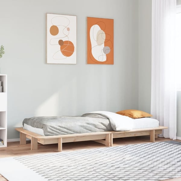 vidaXL Sengeramme uten madrass 90x200 cm heltre furu