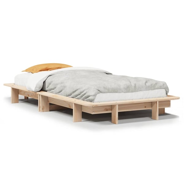 vidaXL Sengeramme uten madrass 90x200 cm heltre furu