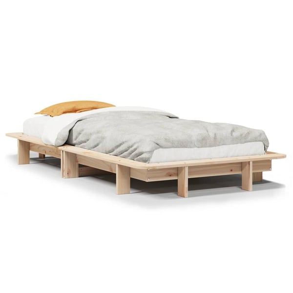 vidaXL Sengeramme uten madrass 90x190 cm heltre furu