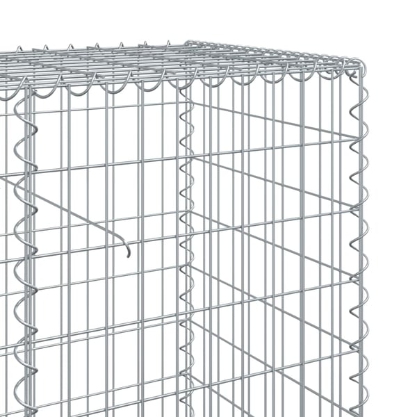 vidaXL Gabionkurv med deksel 900x50x100 cm galvanisert jern