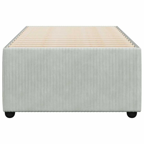 vidaXL Sengeramme uden madras Lysegrå 90x200 cm Fløjl