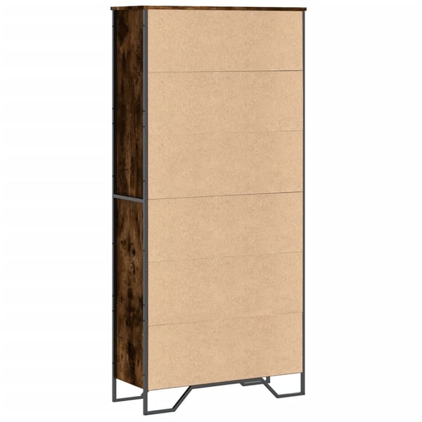 vidaXL bogreol 80x31x169 cm konstrueret træ røget egetræ