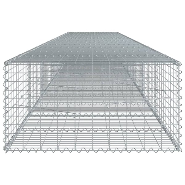 vidaXL Gabionkurv med deksel 700x100x50 cm galvanisert jern
