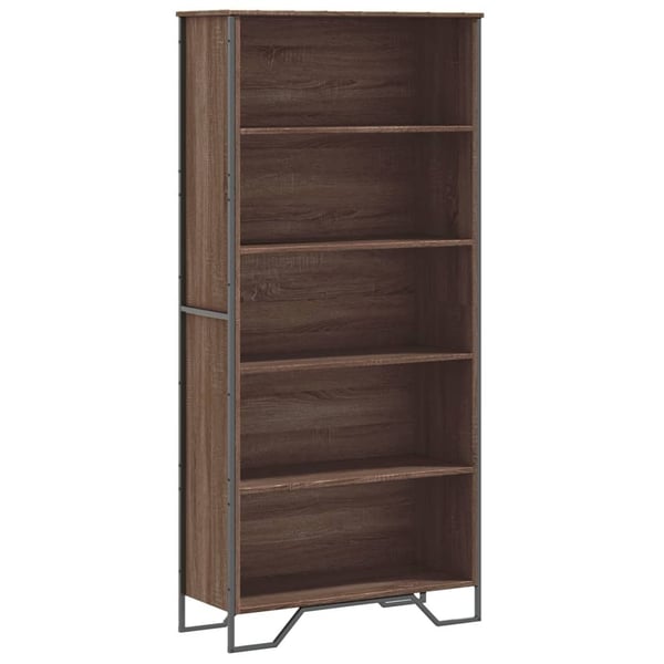 vidaXL Bokhylle brun eik 80x31x169 cm konstruert tre