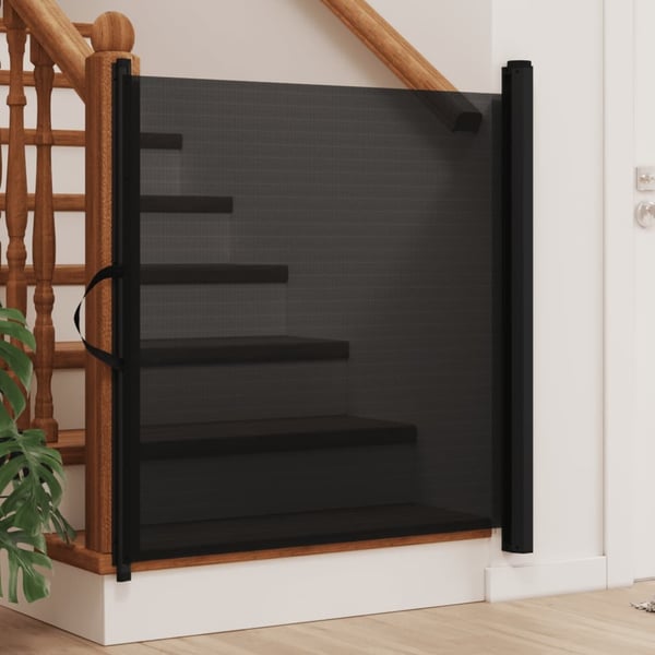 vidaXL udtrækkelig låge til kæledyr 117,5x125 cm sort