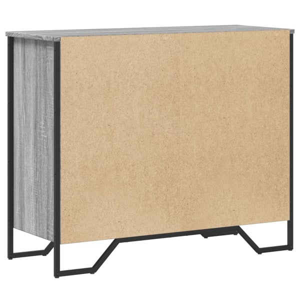 vidaXL Kommode grå sonoma 91x35,5x74,5 cm konstruert tre