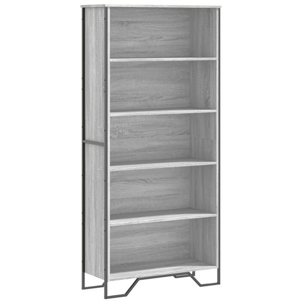 vidaXL bogreol 80x31x169 cm konstrueret træ grå sonoma-eg