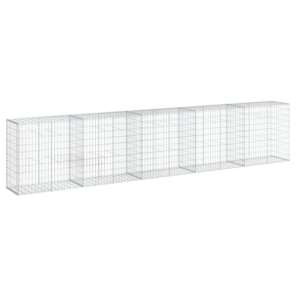 vidaXL Gabionkurv med deksel 500x50x100 cm galvanisert jern