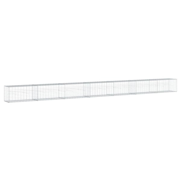 vidaXL Gabionkurv med deksel 700x50x50 cm galvanisert jern
