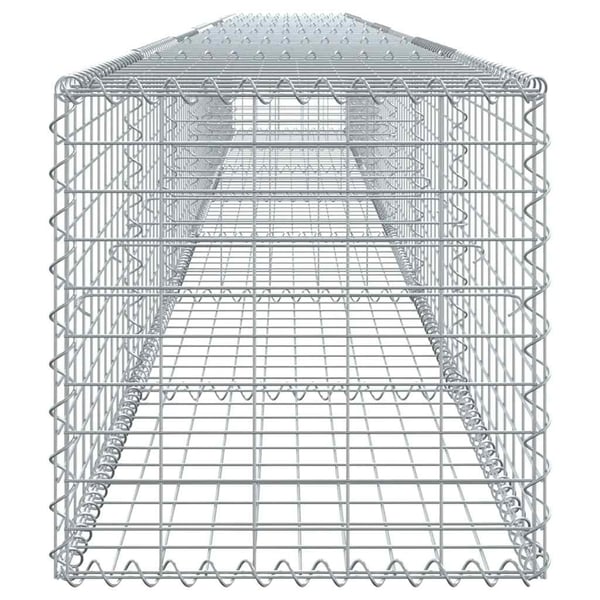 vidaXL Gabionkurv med deksel 700x50x50 cm galvanisert jern