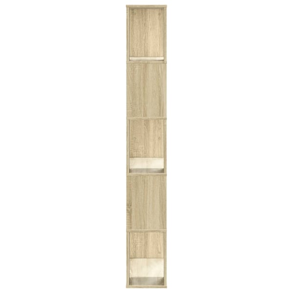 vidaXL Bokhylle 5 etasjer røkt eik 80,5x23,5x162,5 cm konstruert tre
