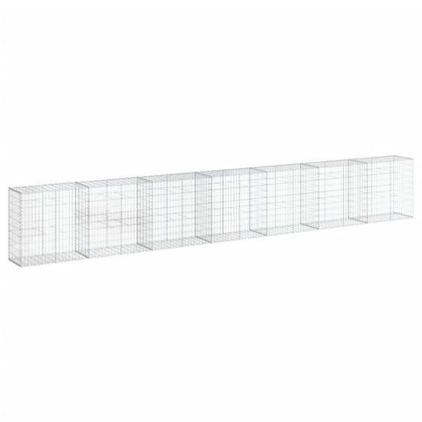 vidaXL Gabionkurv med deksel 700x50x100 cm galvanisert jern