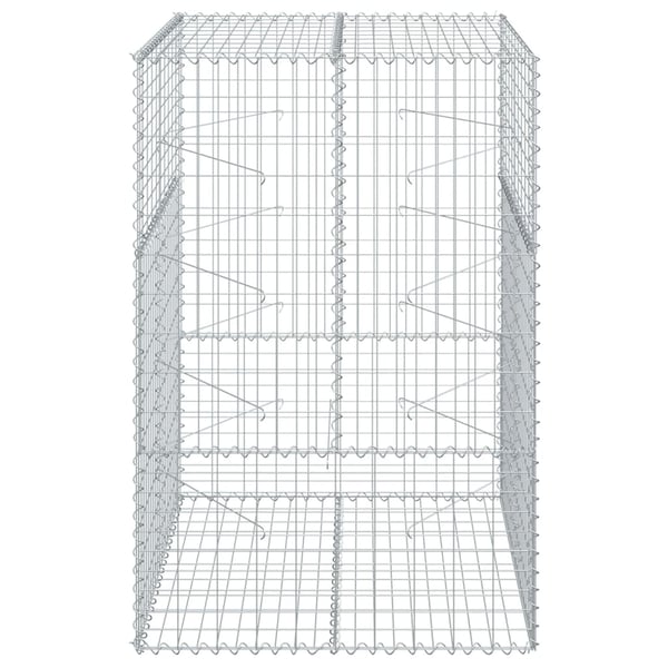 vidaXL Gabionkurv med deksel 100x100x150 cm galvanisert jern