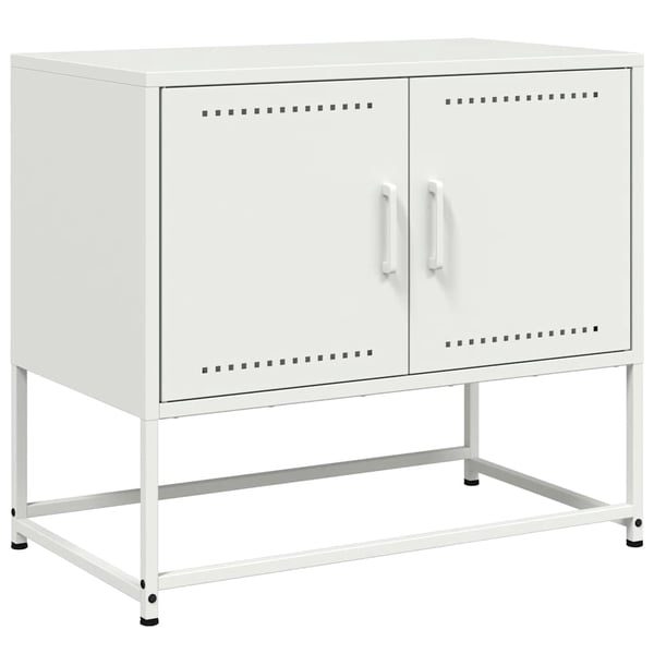 vidaXL TV-taso valkoinen 68,5x39x60,5 cm teräs