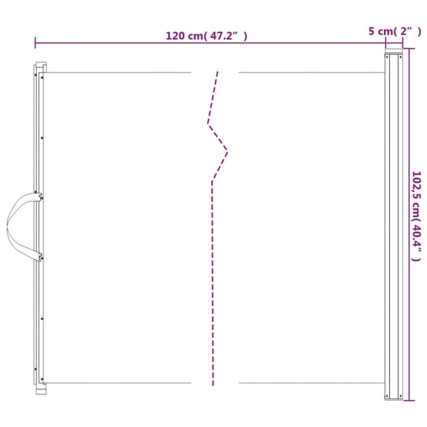 vidaXL udtrækkelig låge til kæledyr 102,5x125 cm hvid