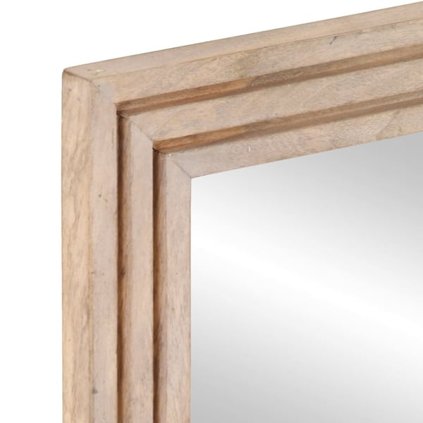 vidaXL Baderomsspeil 50x70 cm heltre mango og glass