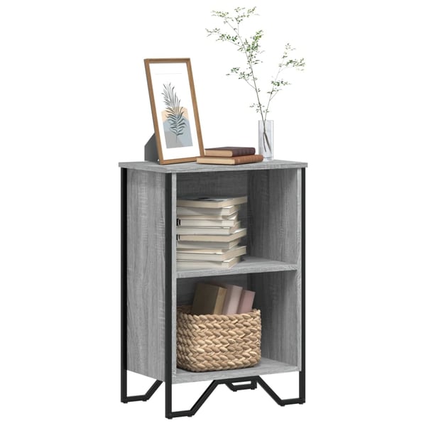 vidaXL bogreol 50x31x74,5 cm konstrueret træ grå sonoma-eg