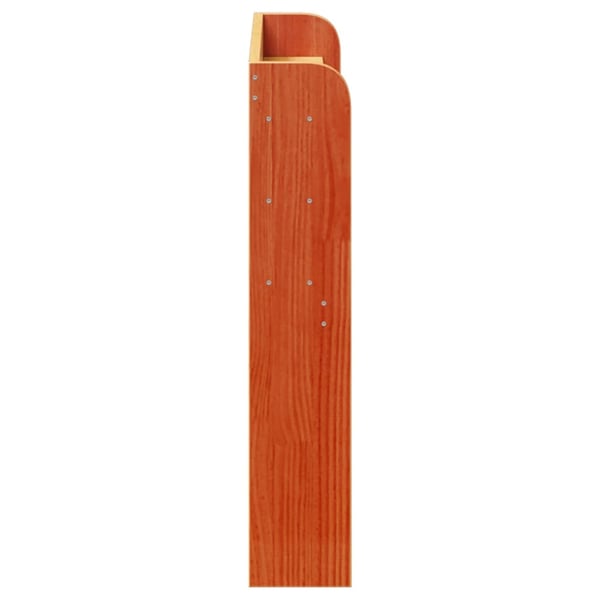 vidaXL Hodegavl med hyller voksbrun 100 cm heltre furu