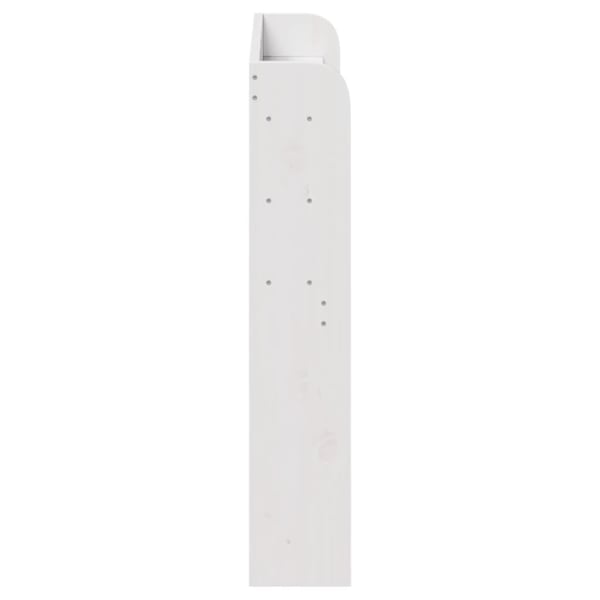 vidaXL Hodegavl med hyller hvit 90 cm heltre furu