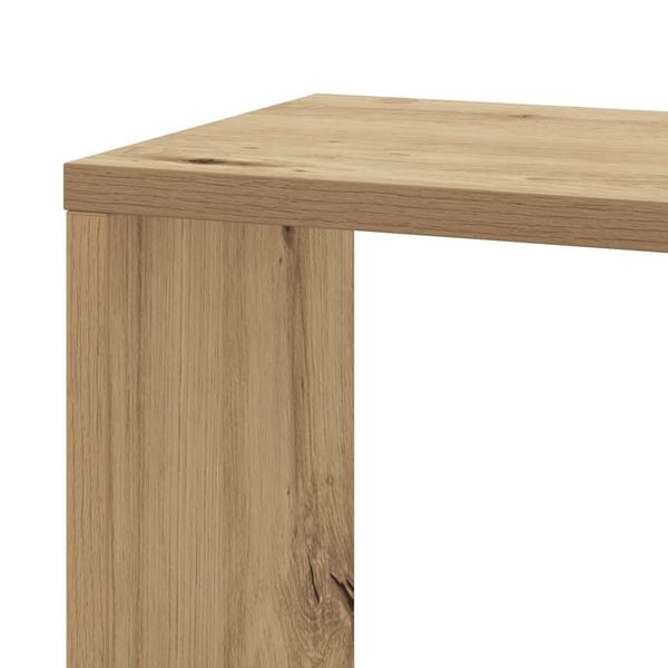 vidaXL væghængt hjørnehylde 45x45x147 cm konstrueret træ egetræslook