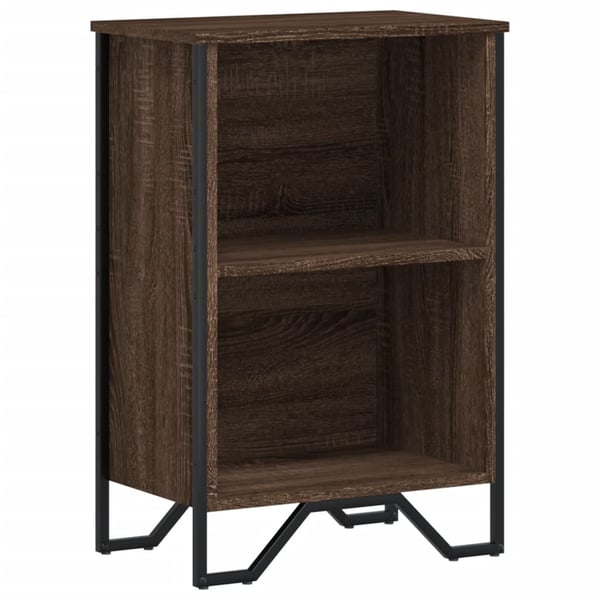 vidaXL Bokhylle brun eik 50x31x74,5 cm konstruert tre