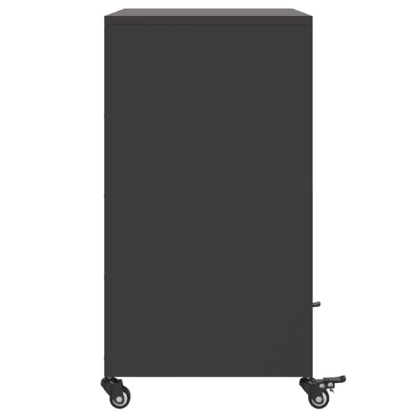 vidaXL skab 68x39x72 cm stål sort