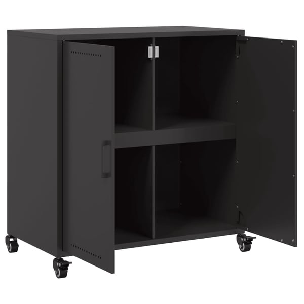 vidaXL skab 68x39x72 cm stål sort