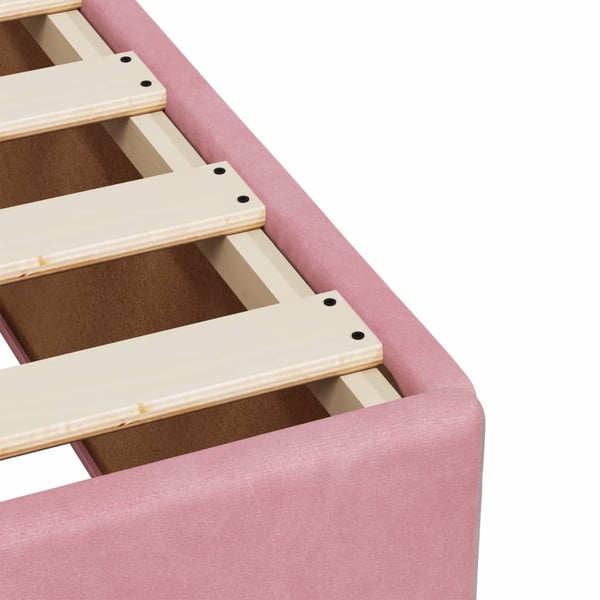 vidaXL kontinentalseng med madras 90x190 cm fløjl pink