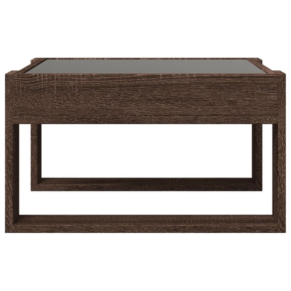 vidaXL Salongbord med Infinity LED brun eik 50x53x30 cm